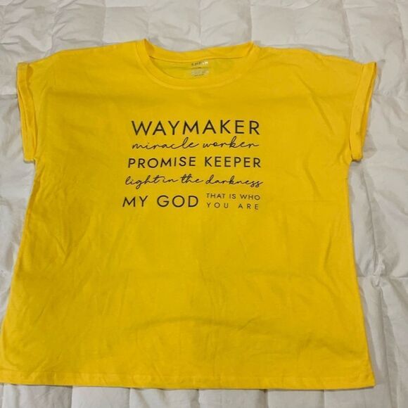 SHEIN, “way maker..”, XL, T shirt, rolled hem sleeves - Picture 1 of 8